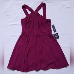 Size Large - Lulus Forevermore Burgundy Skater Dress